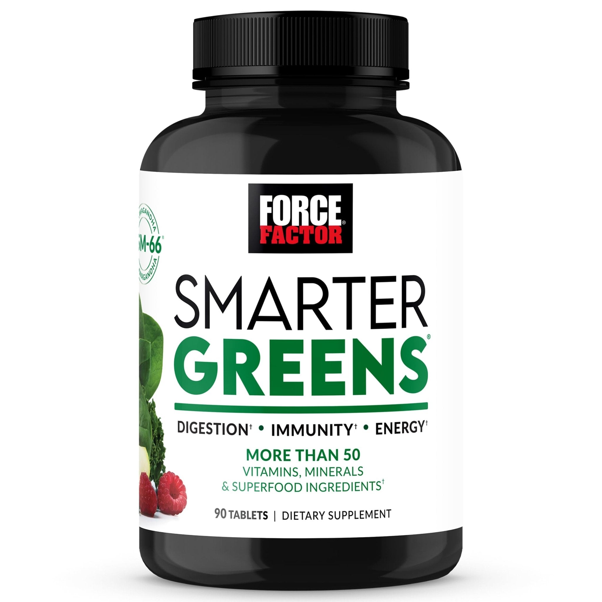 FORCE FACTOR Smarter Greens Tablets, Greens Supplement with 25+ Superfoods and Antioxidants to Improve Digestion, Reduce Stress, Strengthen Immunity, and Support Metabolism, 90 Tablets - TrustMedUSA