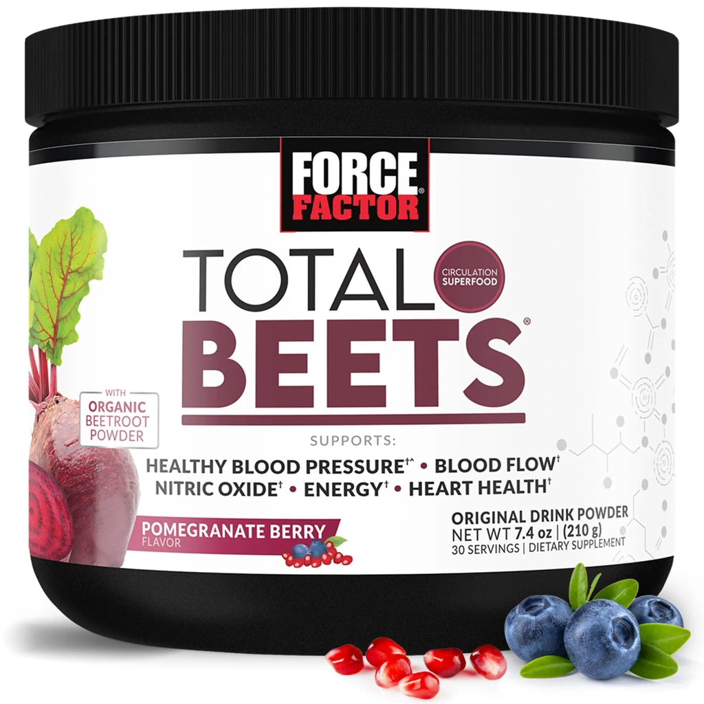 Force Factor Total Beets Drink Mix Superfood Powder with Nitrates to Support Circulation, Blood Flow, Nitric Oxide, Energy, Endurance, and Stamina - TrustMedUSA