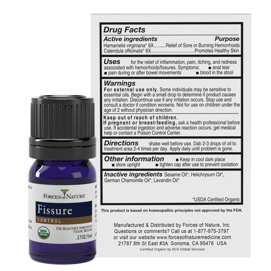 Forces of Nature Hemorrhoid Control Extra Strength (5ml) + Organic Fissure Care (5ml) | Virtual Bundle - TrustMedUSA