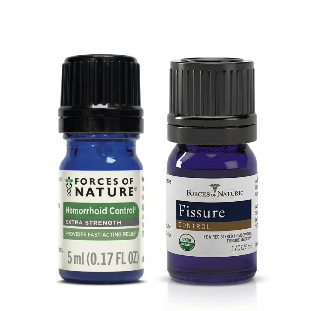 Forces of Nature Hemorrhoid Control Extra Strength (5ml) + Organic Fissure Care (5ml) | Virtual Bundle - TrustMedUSA