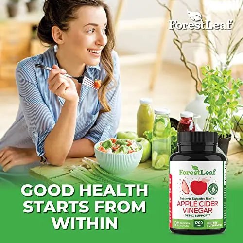 ForestLeaf - Apple Cider Vinegar Capsules with Cayenne Pepper Powder 1200mg - TrustMedUSA