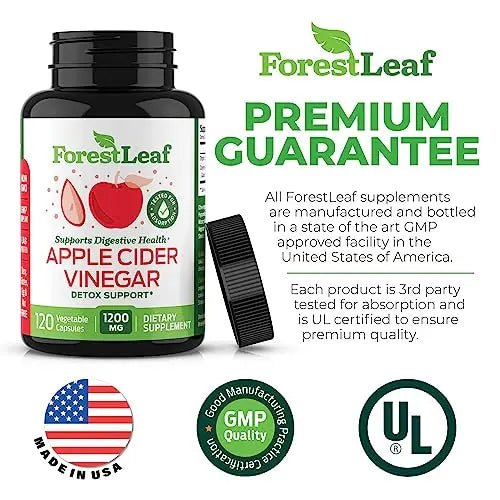 ForestLeaf - Apple Cider Vinegar Capsules with Cayenne Pepper Powder 1200mg - TrustMedUSA