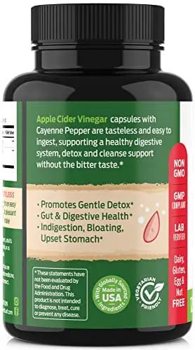 ForestLeaf - Apple Cider Vinegar Capsules with Cayenne Pepper Powder 1200mg - TrustMedUSA