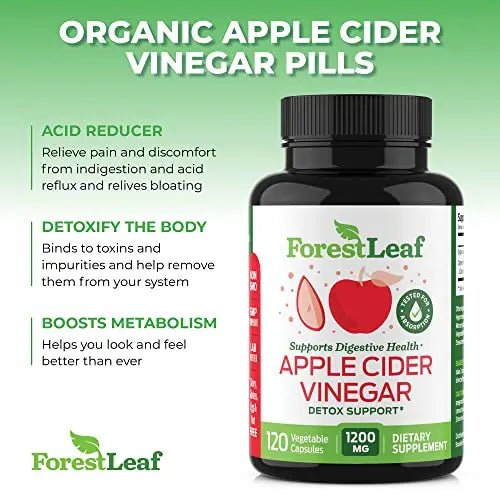 ForestLeaf - Apple Cider Vinegar Capsules with Cayenne Pepper Powder 1200mg - TrustMedUSA