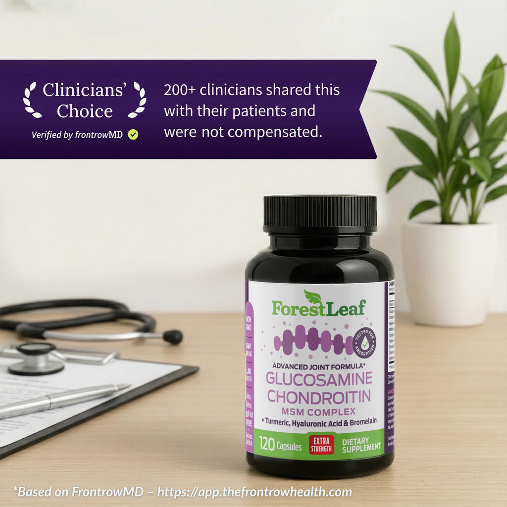 ForestLeaf Glucosamine Chondroitin MSM Joint Supplement Complex - 1200mg - 120 Caps - TrustMedUSA