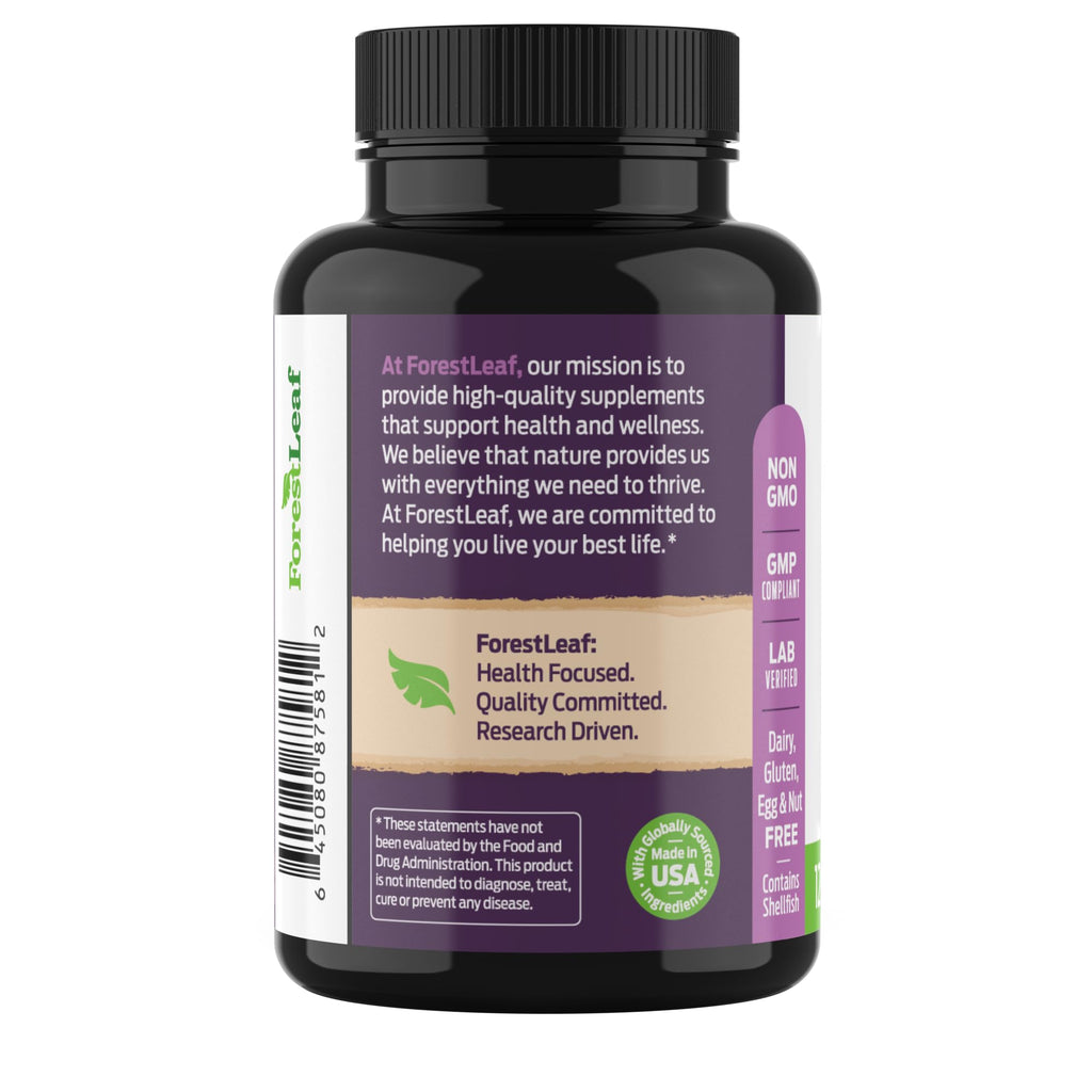 ForestLeaf Glucosamine Chondroitin MSM Joint Supplement Complex - 1200mg - 120 Caps - TrustMedUSA