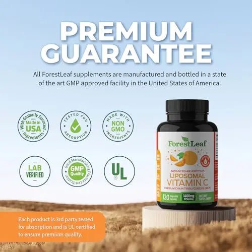 ForestLeaf Liposomal Vitamin C - Liposomal VIT C - 1000mg Capsules - TrustMedUSA