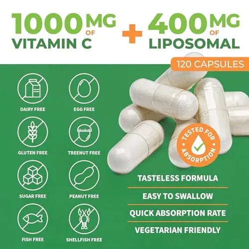 ForestLeaf Liposomal Vitamin C - Liposomal VIT C - 1000mg Capsules - TrustMedUSA