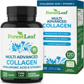 ForestLeaf Multi Collagen Pills with Hyaluronic Acid + Vitamin C | Hydrolyzed Collagen Supplements for Women or Men | Multi Collagen Capsules Peptides for Skin - TrustMedUSA
