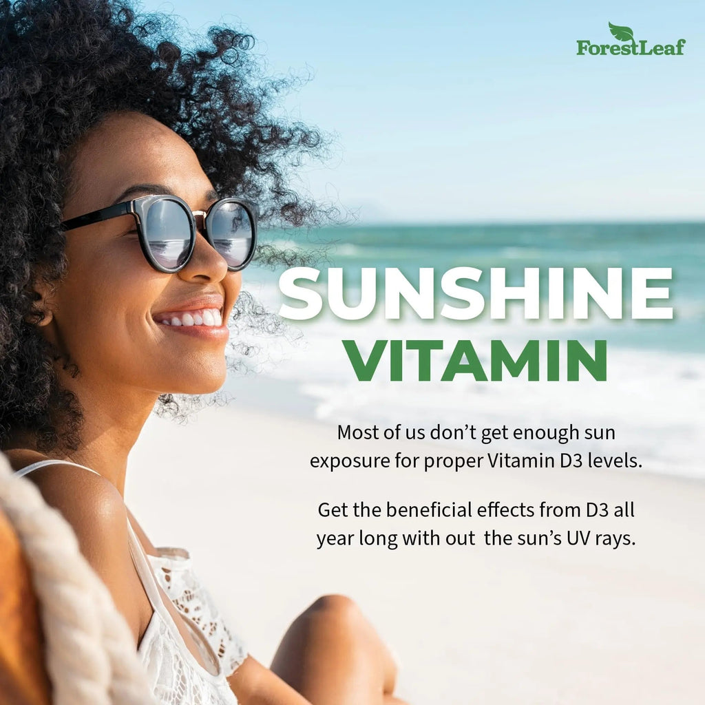ForestLeaf - Vitamin D3 IU Weekly Supplement - (50,000 IU - 120 Count - 2 Pack) - TrustMedUSA