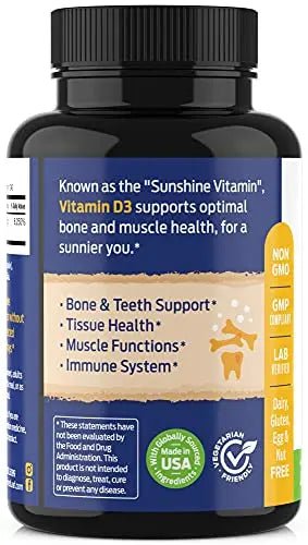 ForestLeaf - Vitamin D3 IU Weekly Supplement (50,000 IU - 240 Count) - TrustMedUSA