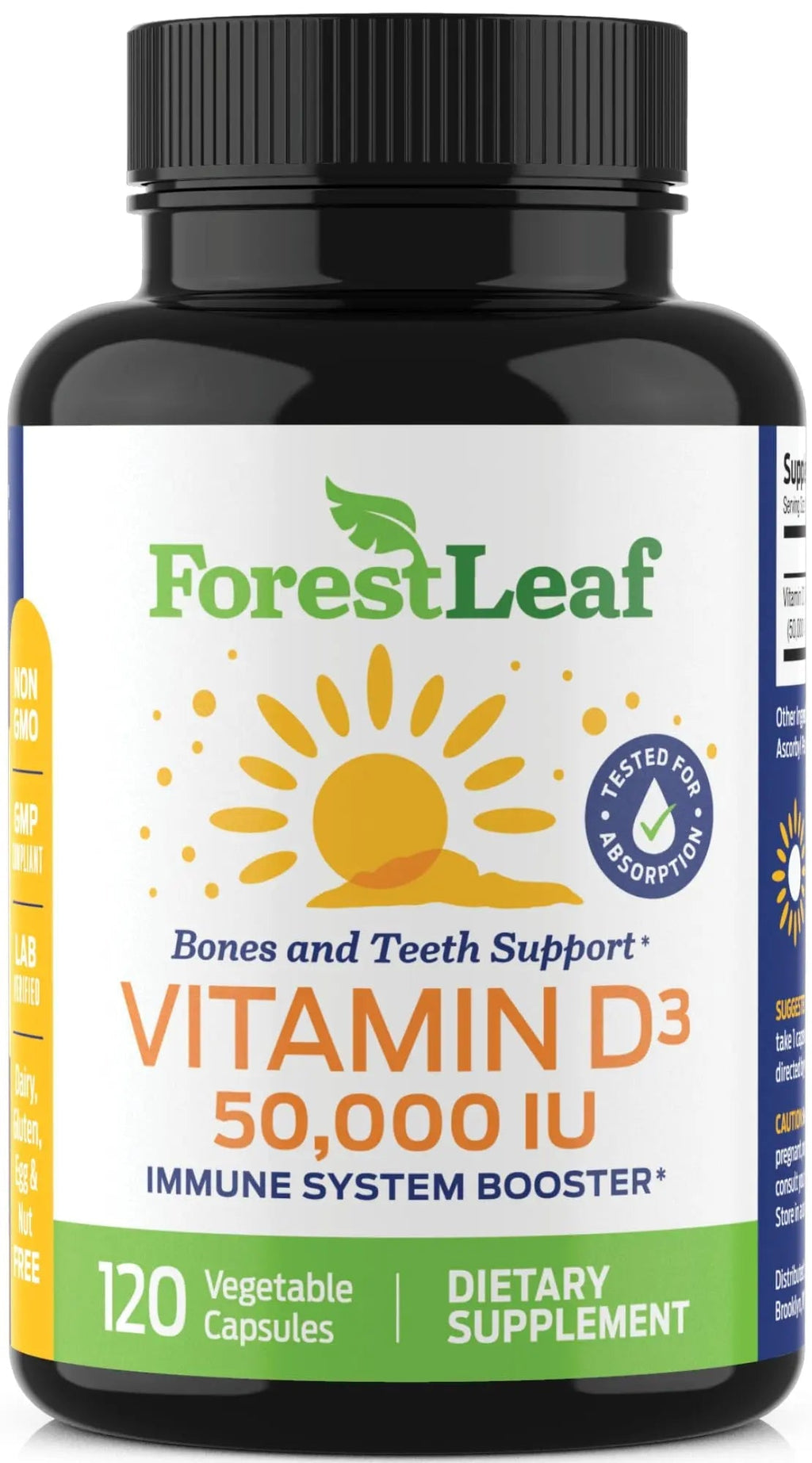 ForestLeaf - Vitamin D3 IU Weekly Supplement - Vitamin D Capsules for Bones - TrustMedUSA