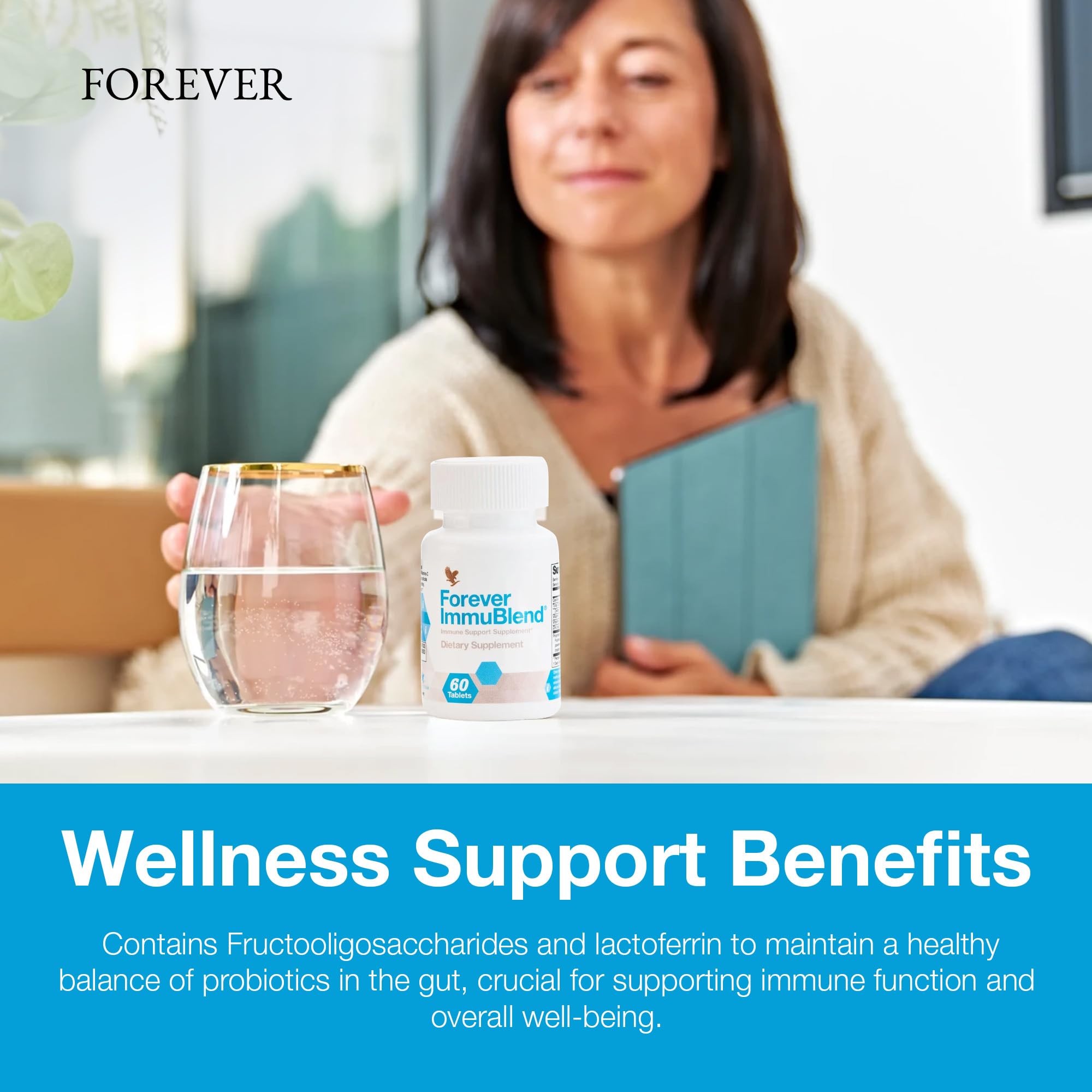 Forever Living - Forever ImmuBlend® Immune Support Supplement – Includes Botanicals, Vitamins D & C, Maitake & Shiitake Mushrooms – 60 Tablets - TrustMedUSA