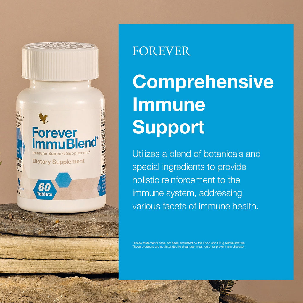 Forever Living - Forever ImmuBlend® Immune Support Supplement – Includes Botanicals, Vitamins D & C, Maitake & Shiitake Mushrooms – 60 Tablets - TrustMedUSA