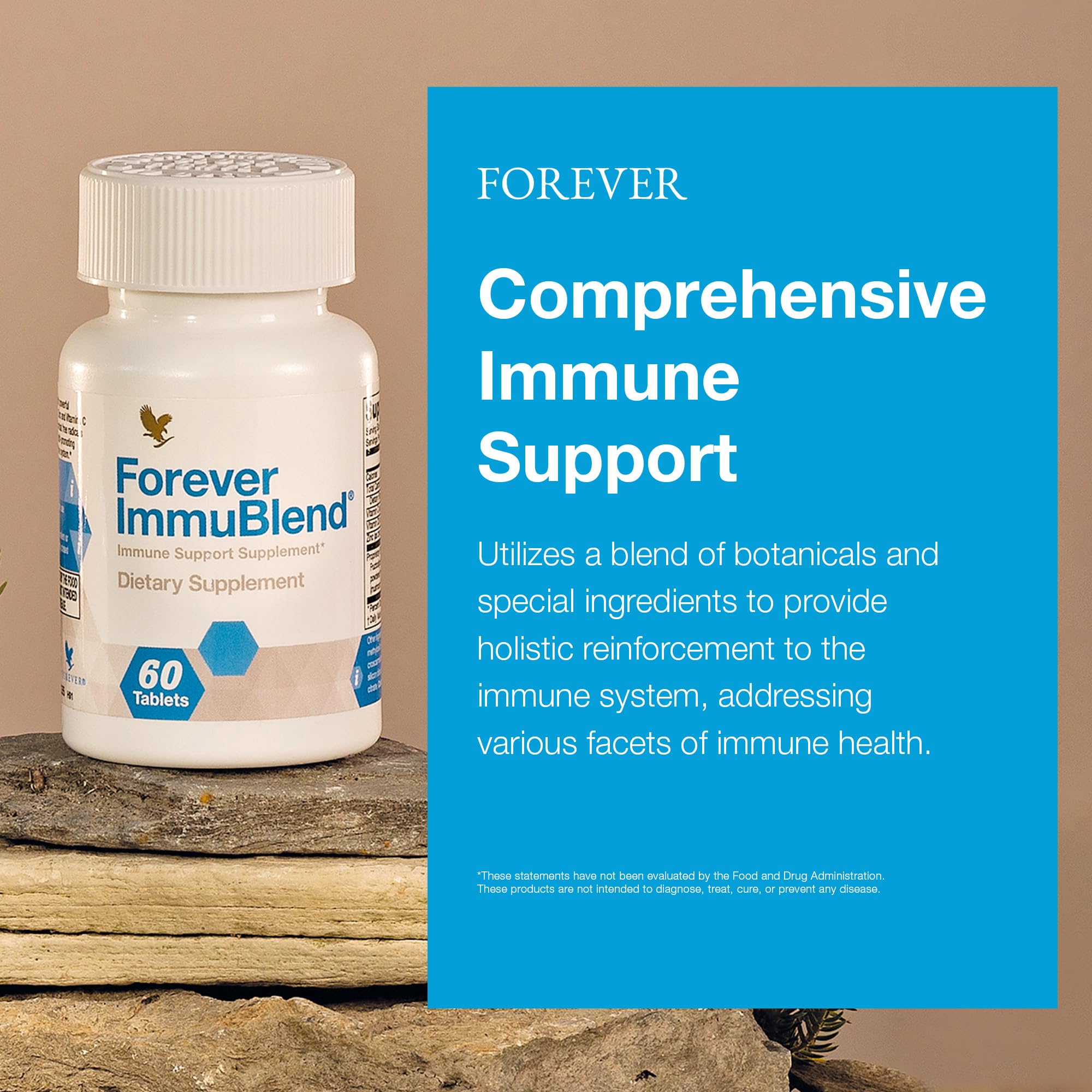 Forever Living - Forever ImmuBlend® Immune Support Supplement – Includes Botanicals, Vitamins D & C, Maitake & Shiitake Mushrooms – 60 Tablets - TrustMedUSA