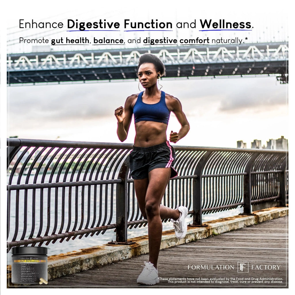 Formulation Factory Probiotics for Women & Men - Gut Intellect 10-in-1 Digestive Enzymes with Prebiotics and Postbiotics - Total Gut Health Supplement - 120 Capsules, 2 Month Supply - TrustMedUSA