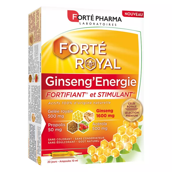 Forté Pharma Ginseng'energie 20 Ampoules - TrustMedUSA