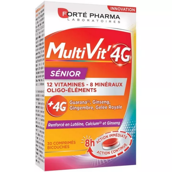 Forté Pharma Multivit' 4g Senior 30 Tablets - TrustMedUSA