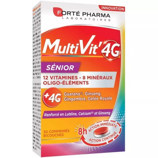 Forté Pharma MultiVit'4G Senior 30 Bi-layers Tablets - TrustMedUSA