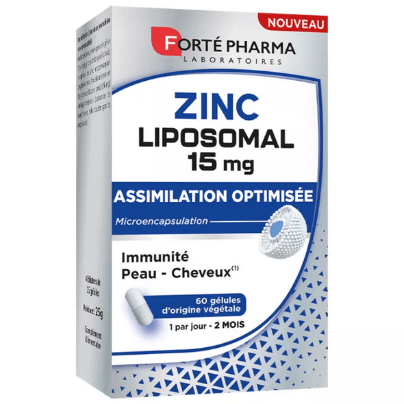Forte Pharma Zinc Liposomal 15 mg 60 Capsules - TrustMedUSA