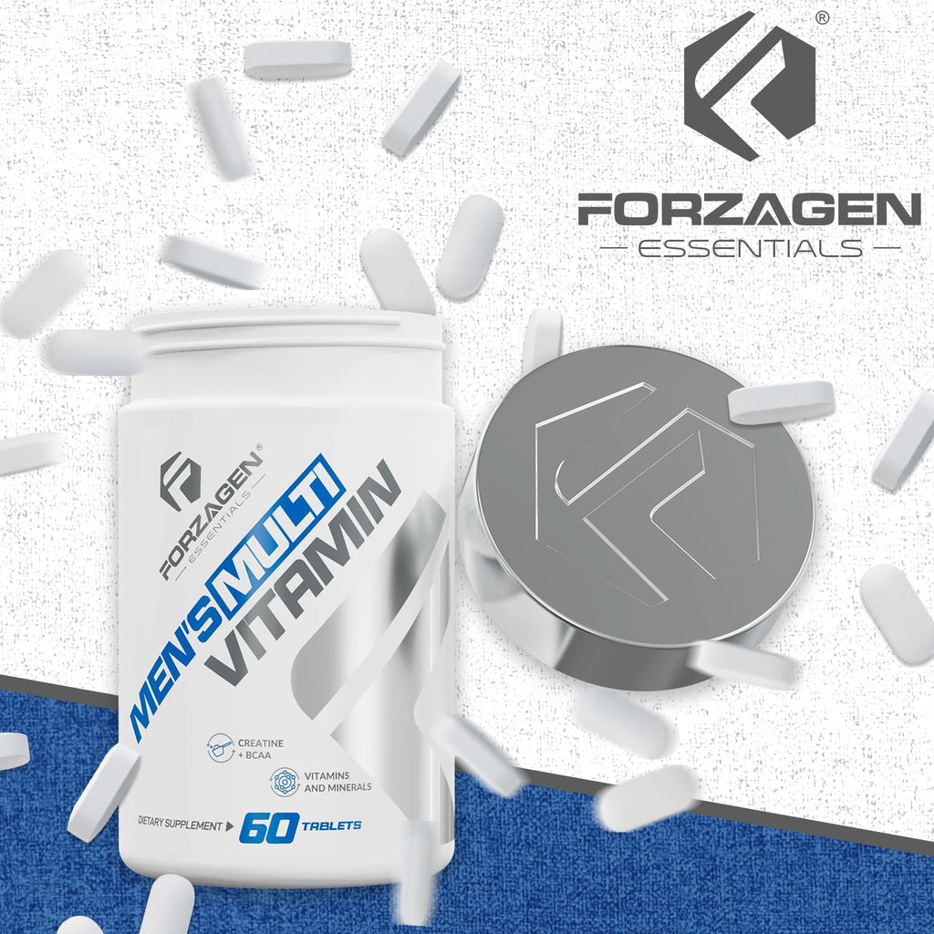 Forzagen Essentials Men's Multivitamin with Creatine and BCAA, Complete Vitamin and Mineral Complex, 60 Tablets - TrustMedUSA