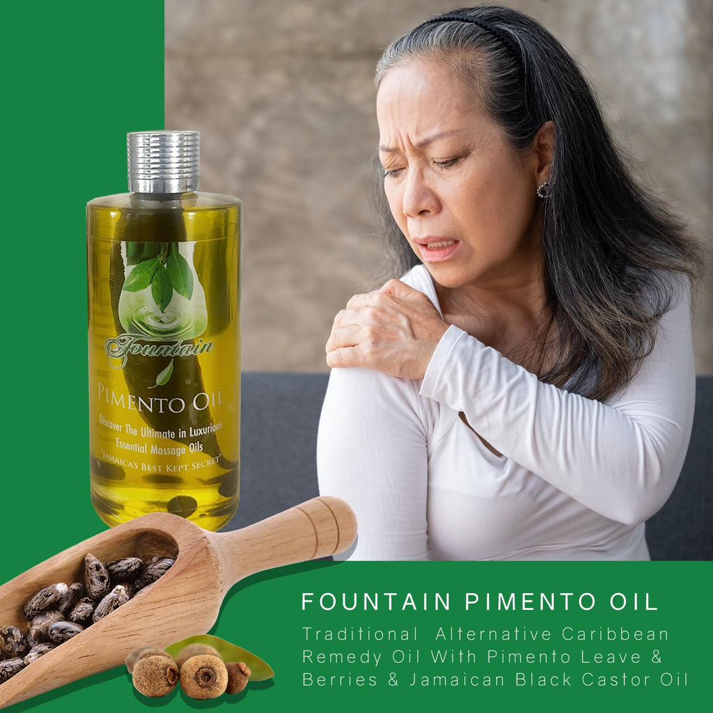 Fountain Pimento Oil 3.5oz for Natural Massage Therapy, Muscle Relief Oil - TrustMedUSA