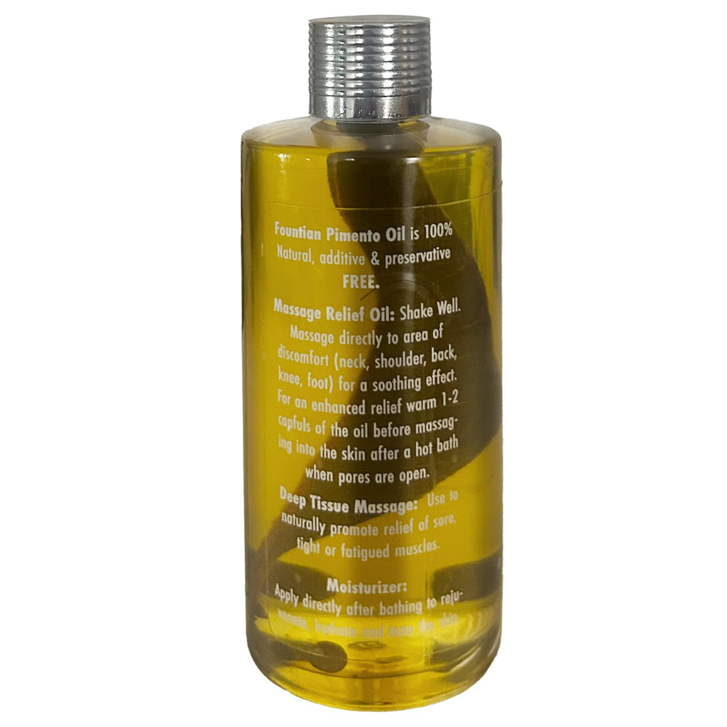 Fountain Pimento Oil 3.5oz for Natural Massage Therapy, Muscle Relief Oil - TrustMedUSA