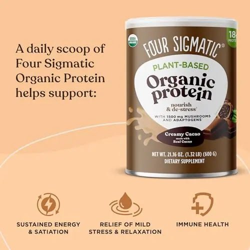 Four Sigmatic Organic Plant-Based Protein Powder Creamy Cacao Protein with Lion’s Mane - TrustMedUSA