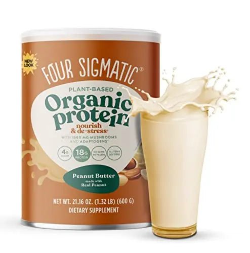 Four Sigmatic Organic Plant-Based Protein Powder Peanut Butter Protein with Lion’s Mane - TrustMedUSA