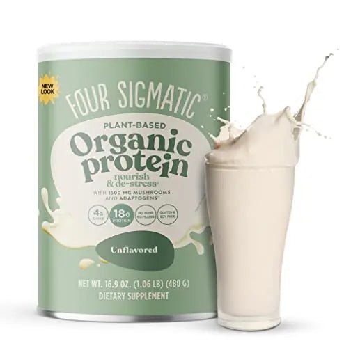 Four Sigmatic Organic Plant-Based Protein Powder Unflavored Protein with Lion’s Mane - TrustMedUSA