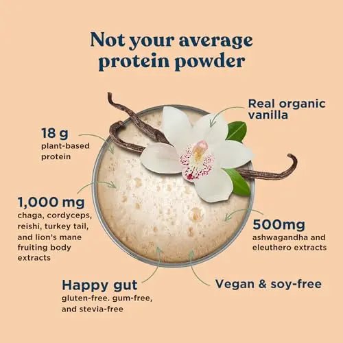 Four Sigmatic Organic Vegan Protein Powder | 18g Plant-Based Protein per Serving - TrustMedUSA