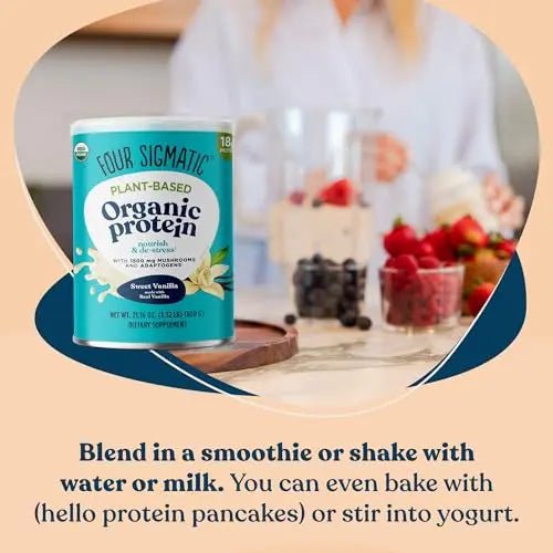 Four Sigmatic Organic Vegan Protein Powder | 18g Plant-Based Protein per Serving - TrustMedUSA