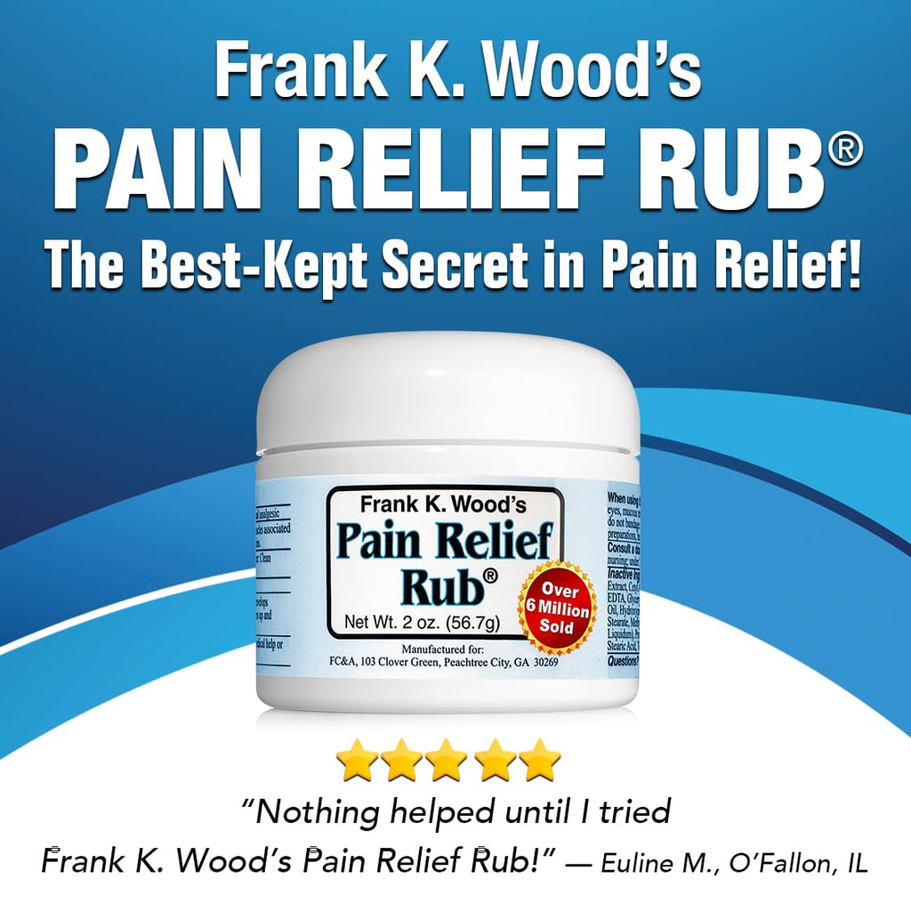 FRANK K. WOOD'S PAIN RELIEF RUB-2 oz (3 Jars) - TrustMedUSA