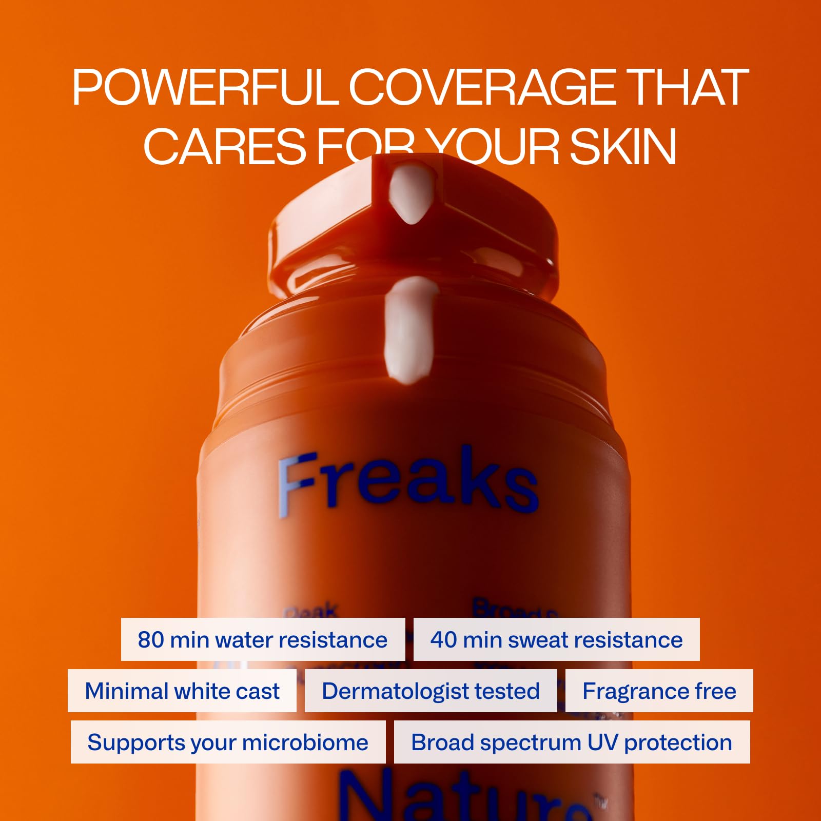 Freaks of Nature Peak Performance SPF 50 | 100% Mineral Sunscreen | Lightweight, Fast-Absorbing, 80-Min Water-Resistant | Plant-Based, Eco-Friendly, Reef-Safe, Cruelty-Free | All Skin Types| 1.7 oz - TrustMedUSA