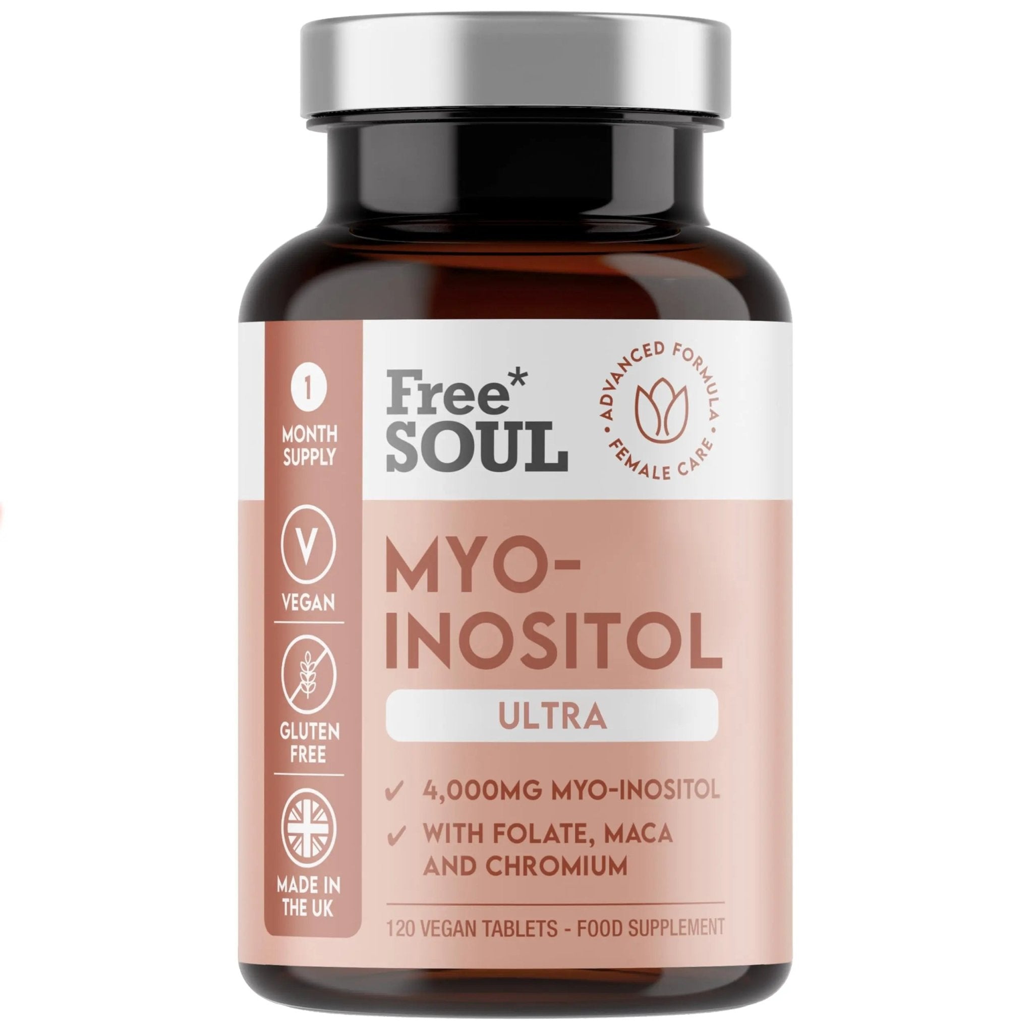 Free Soul Myo-Inositol Ultra Supplement with 4,000mg Myo-Inositol, 200ug Folate, 100ug - TrustMedUSA