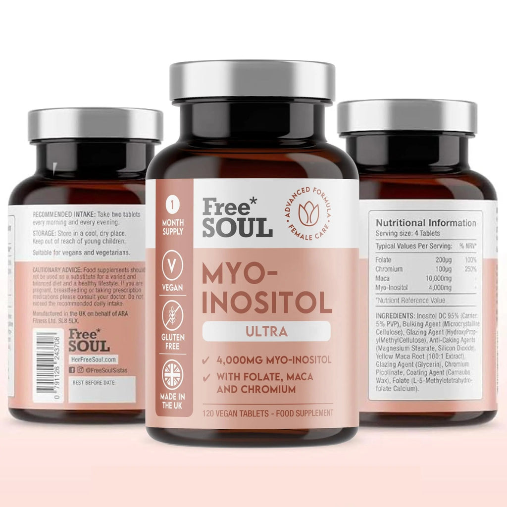 Free Soul Myo-Inositol Ultra Supplement with 4,000mg Myo-Inositol, 200ug Folate, 100ug - TrustMedUSA