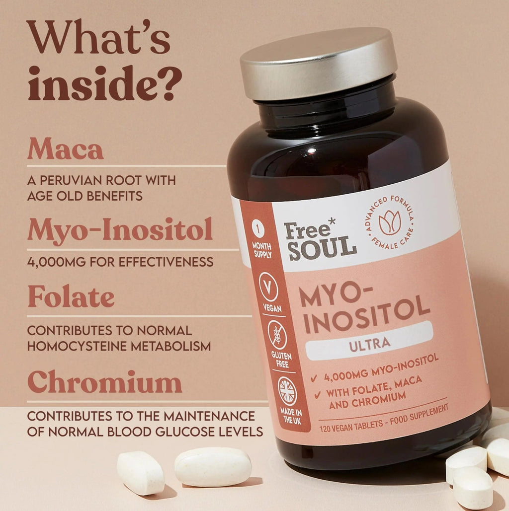 Free Soul Myo-Inositol Ultra Supplement with 4,000mg Myo-Inositol, 200ug Folate, 100ug - TrustMedUSA
