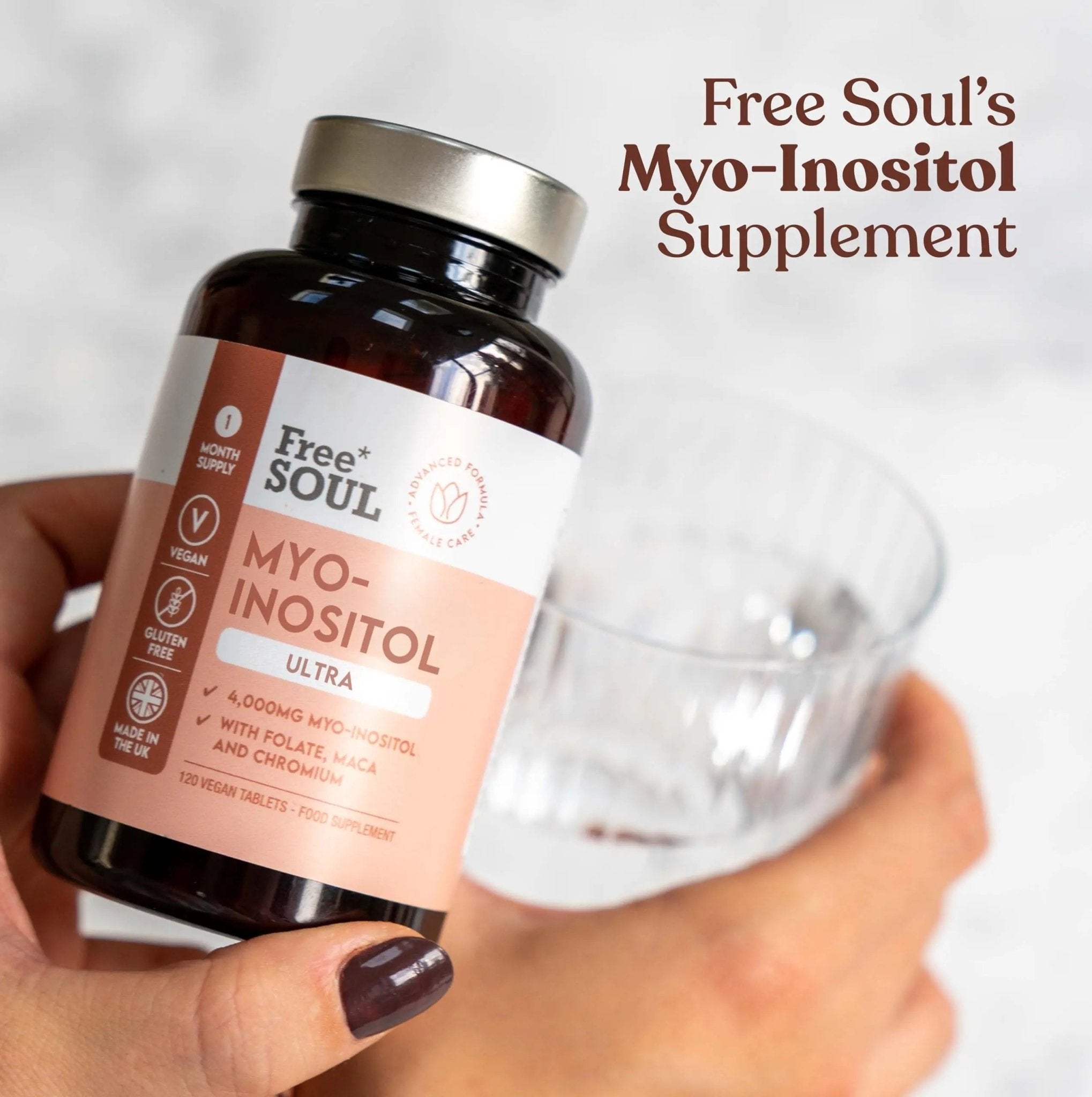 Free Soul Myo-Inositol Ultra Supplement with 4,000mg Myo-Inositol, 200ug Folate, 100ug - TrustMedUSA