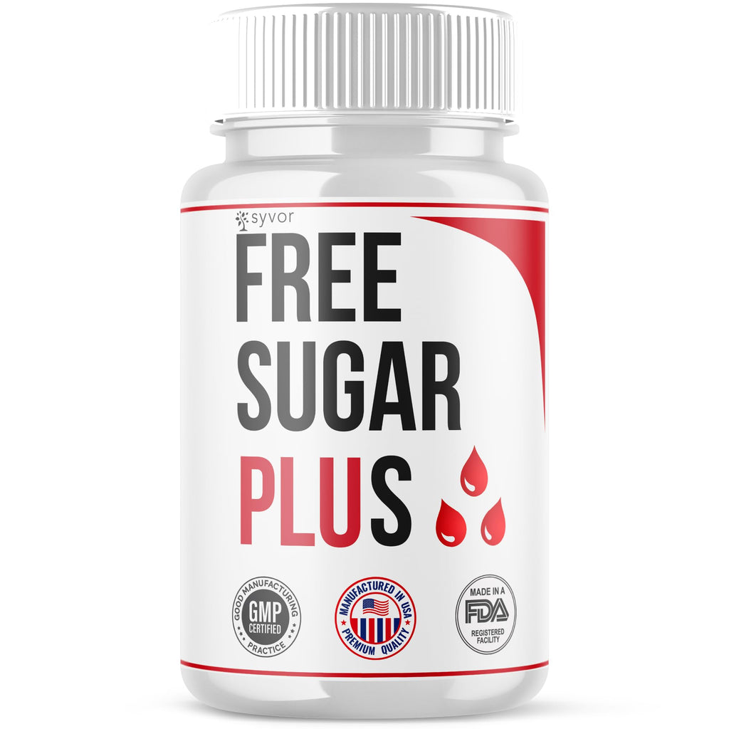 Free Sugar Plus Capsules, Official FreeSugar Plus Blood Health Support Pills With All Natural Ingredients, Free Sugar Plus Advanced Wellness Support with Premium Vitamins for Women & Men (60 Capsules) - TrustMedUSA
