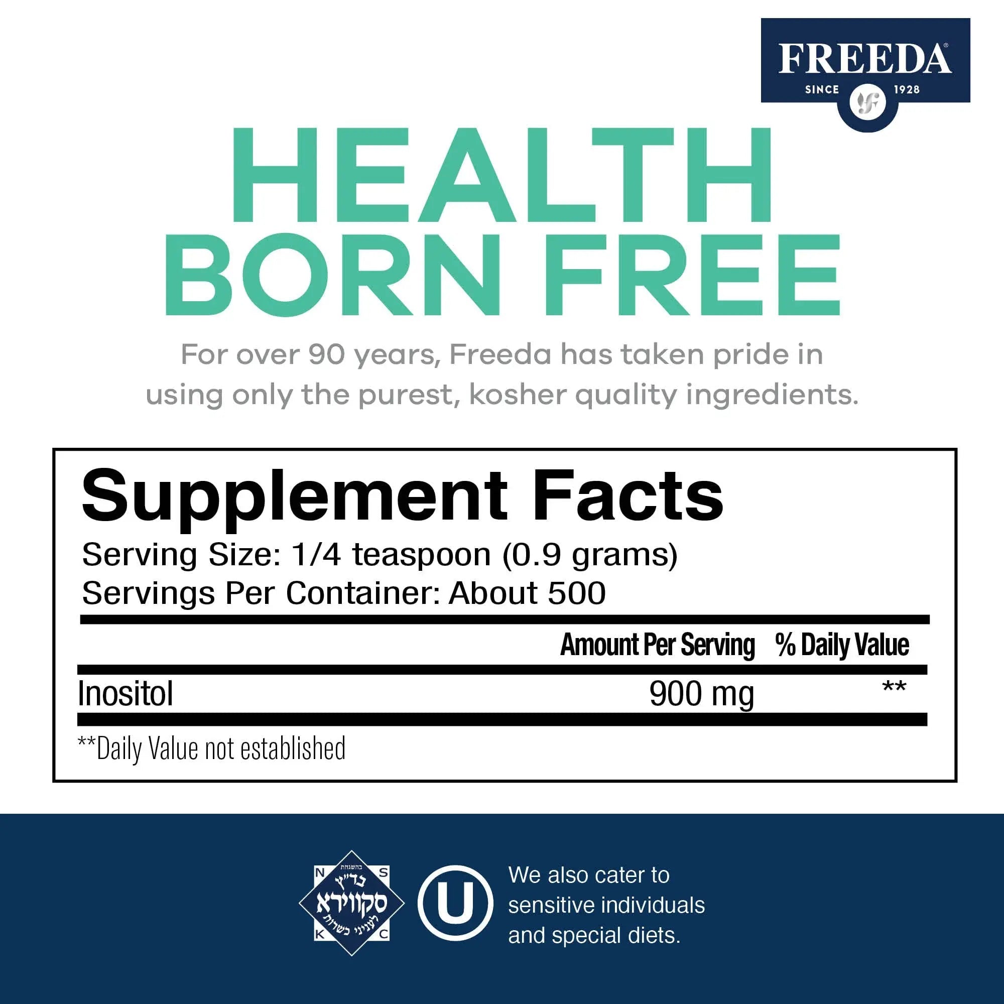 FREEDA Inositol Powder from Myo-Inositol - Hormone Balance for Women - PCOS Supple - TrustMedUSA