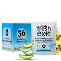 FreshExit Flushable Hemorrhoid Wipes – 36 Count – Individually Wrapped with Witch Hazel & Aloe Vera, Large Discreet Travel Wipes for Adults, Soothing & Gentle on Skin - TrustMedUSA