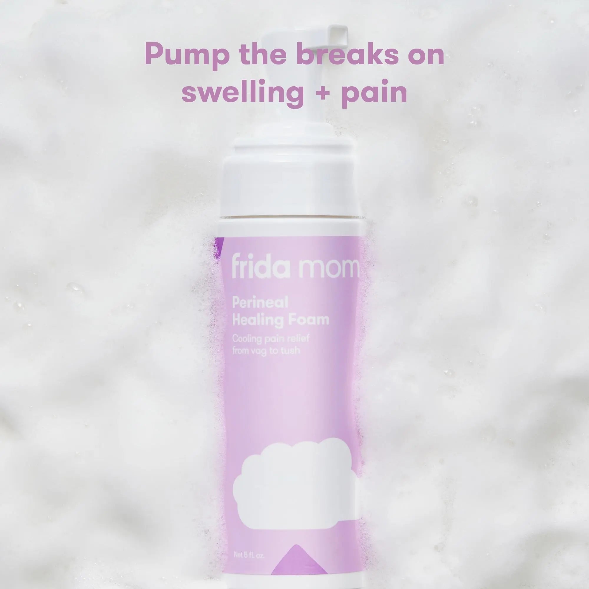 Frida Mom Witch Hazel Perineal Healing Foam for Postpartum Care, Cooling Pain Relief and Hemorrhoid Treatment, 5 Fl Oz - TrustMedUSA