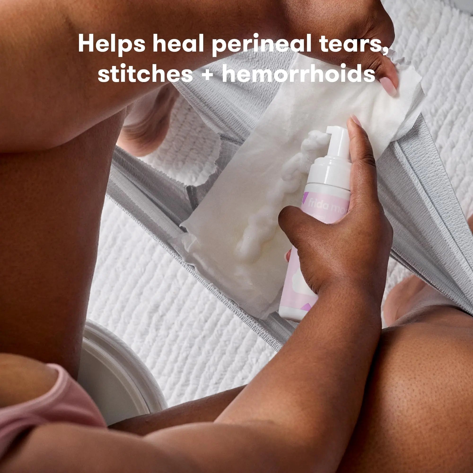 Frida Mom Witch Hazel Perineal Healing Foam for Postpartum Care, Cooling Pain Relief and Hemorrhoid Treatment, 5 Fl Oz - TrustMedUSA