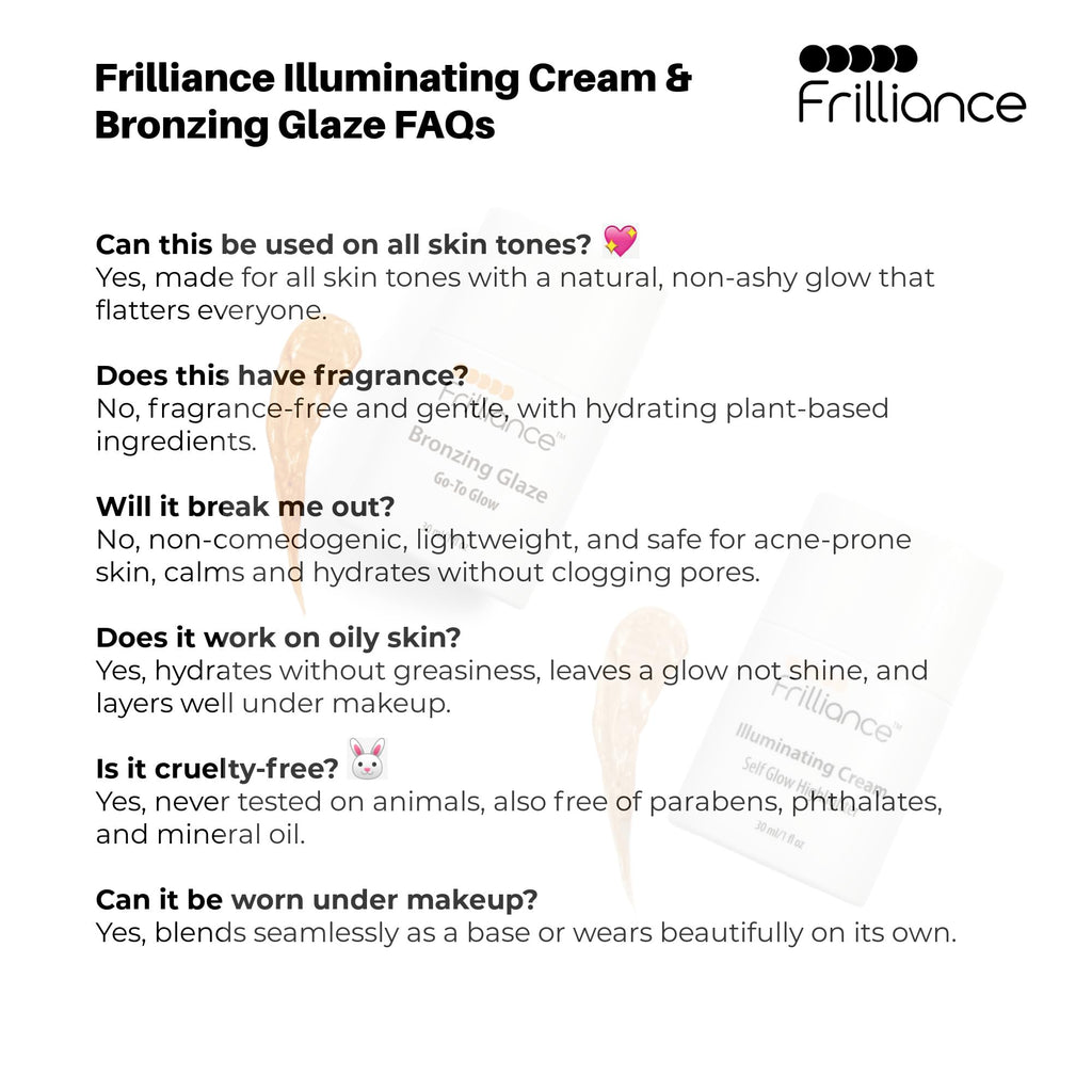 Frilliance Hydrating Go-To Glow, Bronzing Glaze Drops, Cruelty-Free Hypoallergenic for Teens of All Skin Types, 30 ml / 1 fl oz - TrustMedUSA