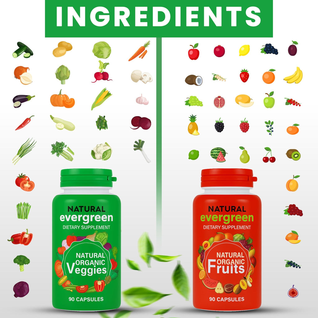 Fruit and Veggies Supplement – 100% Natural Super Greens Blend with Fruits & Vegetables | Veggie Capsules for Adults & Kids | Daily Nutrient Support Packed with Natural Vitamins & Minerals - TrustMedUSA