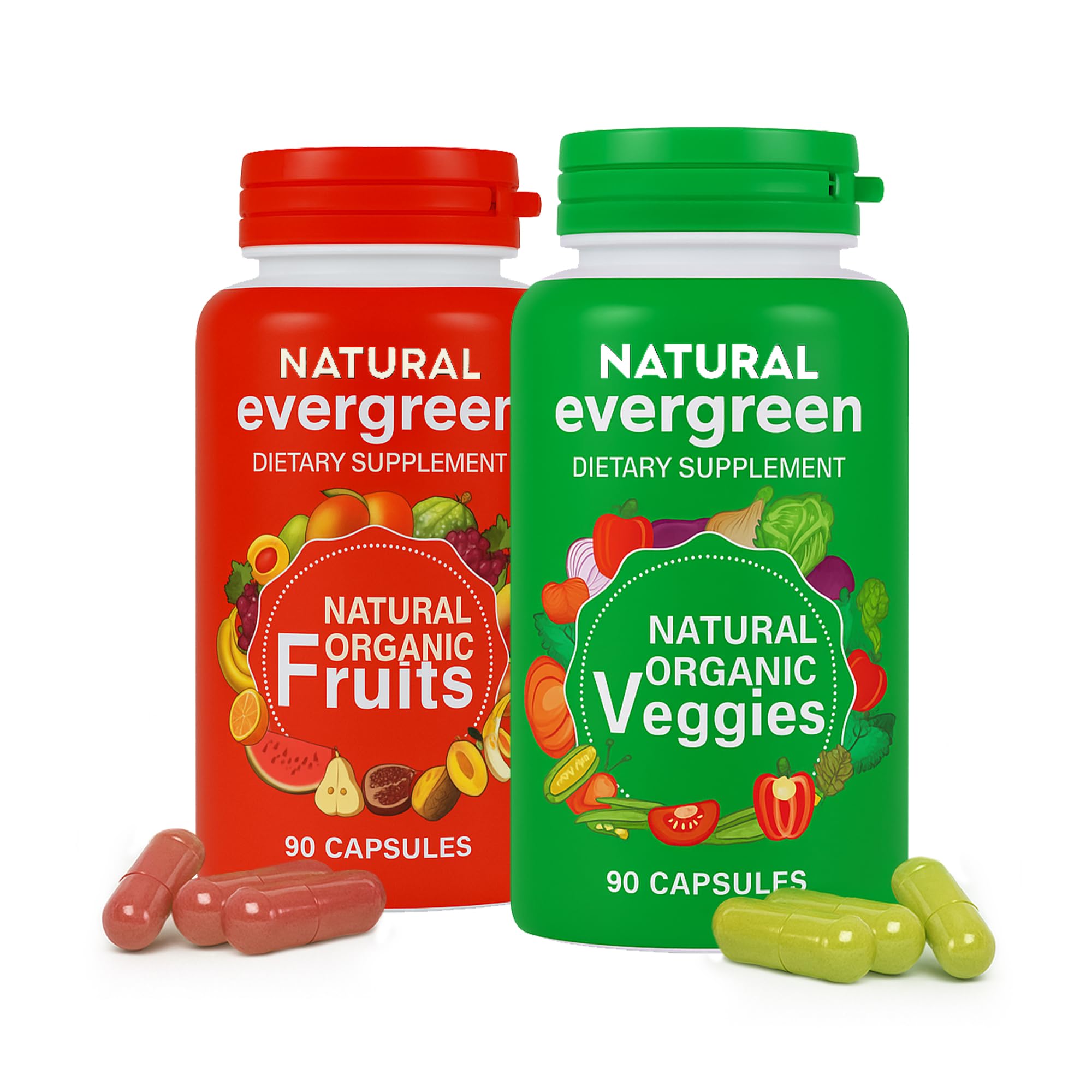 Fruit and Veggies Supplement – 100% Natural Super Greens Blend with Fruits & Vegetables | Veggie Capsules for Adults & Kids | Daily Nutrient Support Packed with Natural Vitamins & Minerals - TrustMedUSA