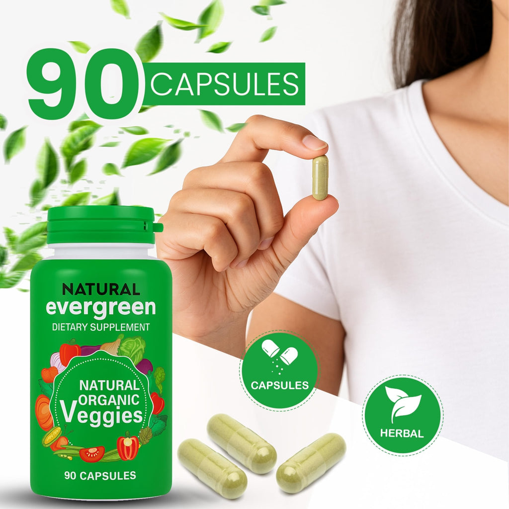 Fruit and Veggies Supplement – 100% Natural Super Greens Blend with Fruits & Vegetables | Veggie Capsules for Adults & Kids | Daily Nutrient Support Packed with Natural Vitamins & Minerals - TrustMedUSA