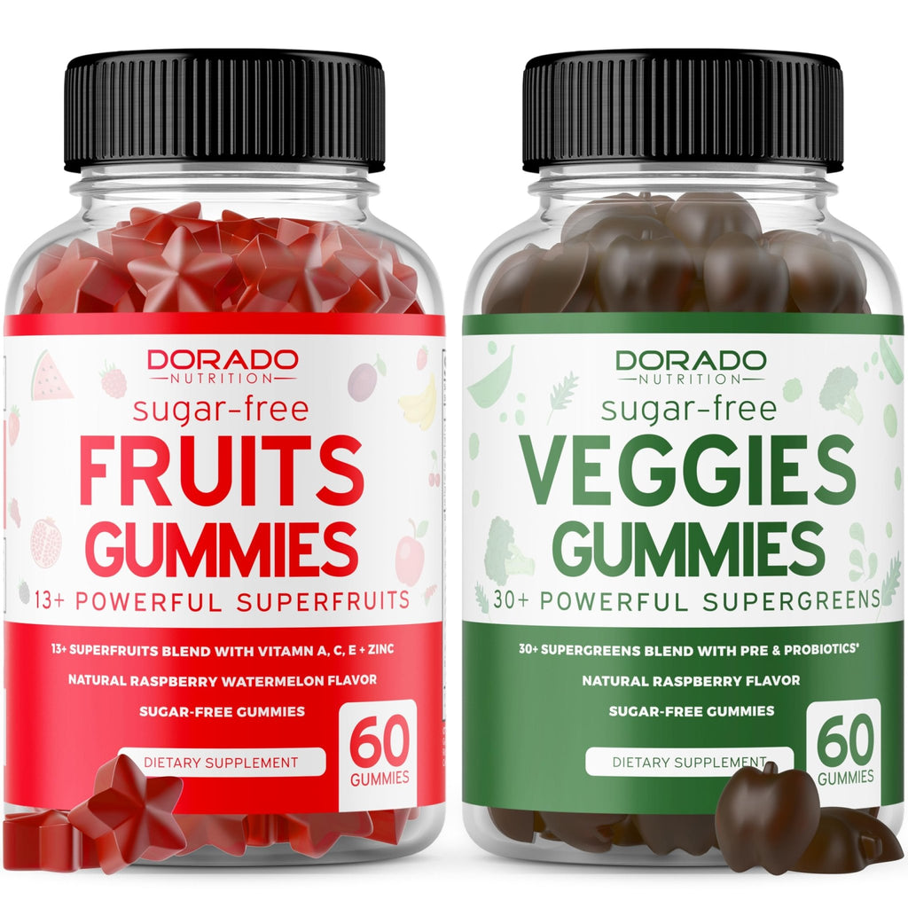 Fruit and Veggies Supplement (120 Gummies) - Premium Sugar-Free Superfood Super Green & Fruit Gummies for Adults - Immunity Support for Men & Women - Non GMO, Vegan Safe & Made in USA - TrustMedUSA