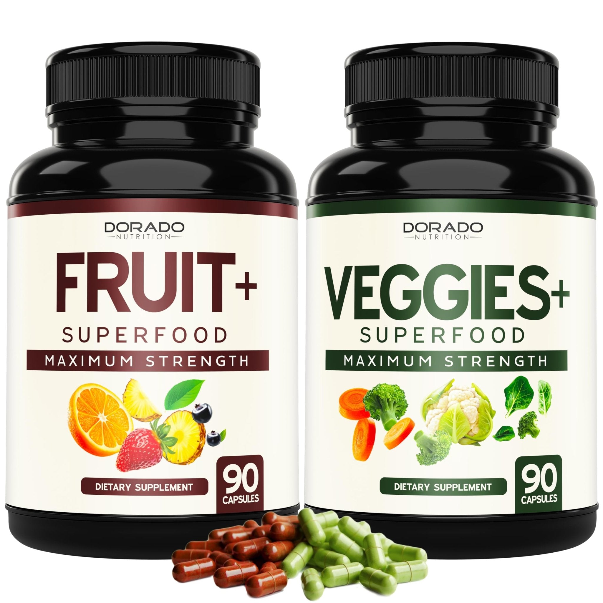 Fruit and Veggies Supplement (180 Capsules) Superfood Fruits and Vegetables Supplements for Adults - Premium Super Food for Energy and Immune Support - Veggies Capsules - Non-GMO & Vegan - USA Made - TrustMedUSA