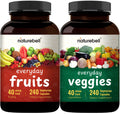 Fruit and Veggies Supplement – 480 Total Vegetarian Capsules | Balance of Natural 40 Whole Fruits & Veggies Blend | Fresh Superfood Formula with Vitamins and Minerals – Non-GMO - TrustMedUSA